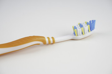 Toothbrush over a plain background