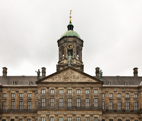 Obraz premium Royal Palace - Koninklijk Paleis at Dam square in Amsterdam. Netherlands
