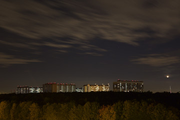 Fototapeta na wymiar Moscow region. Korolyov. Night city