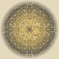 Colored Mandala. Vintage decorative elements. Hand drawn background. vector illustration.