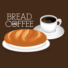 delicious bread and coffee label