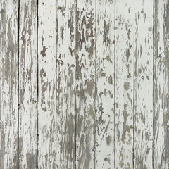 old and grungy vertical wooden planks with peeling white paint