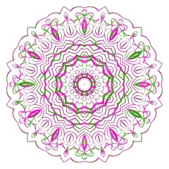 geometric pattern in floral style. Ornament. Vector illustration. For modern interior design, fashion textile print, wallpaper.