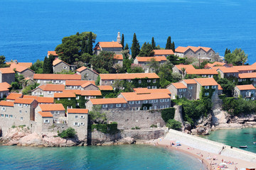 Fototapeta na wymiar Sveti Stefan Island, Montenegro