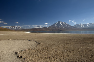 Fototapeta na wymiar Miscanti lagoon, Chile