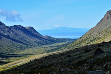Valley in Mountains Above Anchorage