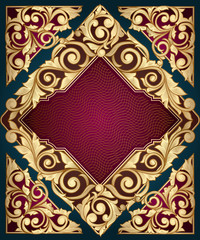 Golden ornate decorative design