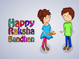 Illustration of background for the occasion of hindu religion festival Raksha Bandhan
