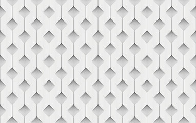 3d rendering. seamless modern white grid square pattern wall background.