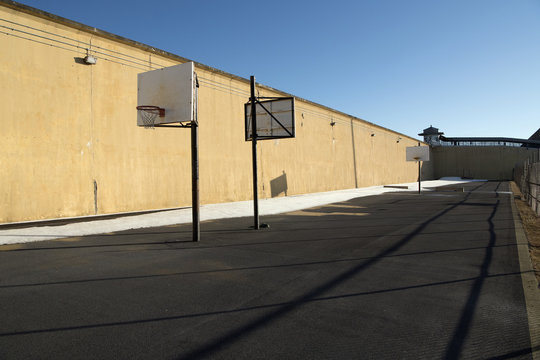 Basketball courts at prison
