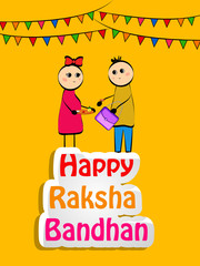 Illustration of background for the occasion of hindu religion festival Raksha Bandhan