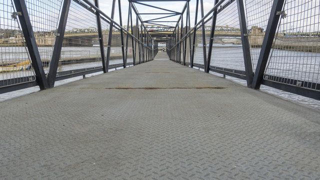 Foot Bridge Over Medway River In Rochester