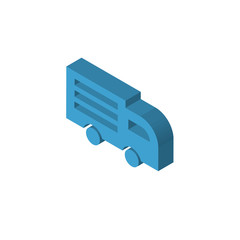 Truck isometric right top view 3D icon