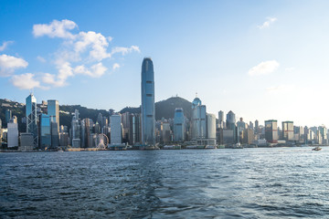 Fototapeta na wymiar city skyline in hong kong china