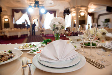 banquet in a restaurant