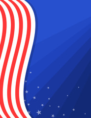 Obraz premium American patriotic blue background with red and white stripes