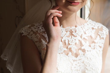 Bride wedding details - wedding dress