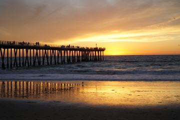 sunset at the pier