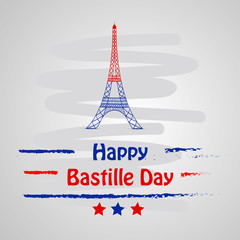 Illustration of background for France Bastille Day