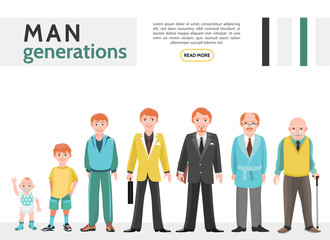 Fototapeta premium Flat People Generation Collection