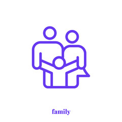 Family icon vector. Modern, simple flat vector illustration for web site or mobile app