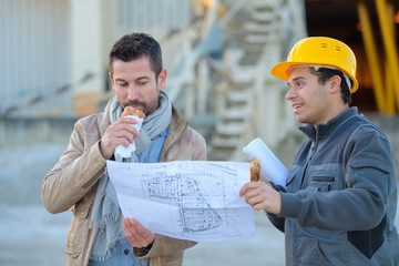 builder showing the plan