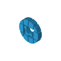 Fototapeta premium Internet isometric right top view 3D icon