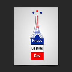 Illustration of background for France Bastille Day