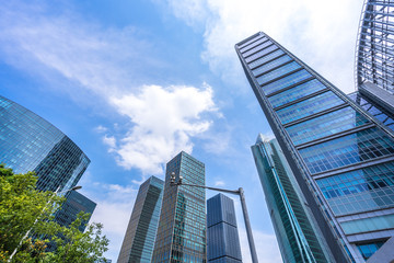 Obraz premium up view of modern office building