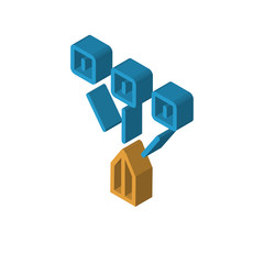  isometric right top view 3D icon