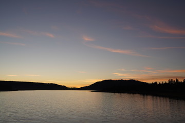 Sunset at Big Bear Lake