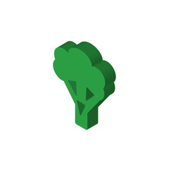 Broccoli isometric right top view 3D icon