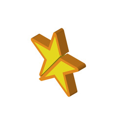 Star isometric right top view 3D icon
