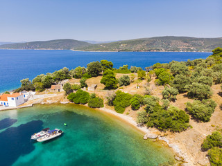 Griechenland,  Ägäis, Pagasitische Golf, griechischen Halbinsel Pilion, Meerenge von Trikeri, Region Volos,  Trikeri-Melina, Bucht von Tzasteni © David Brown
