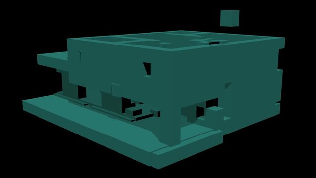 shape morphing - dynamic voxels 3D visualization