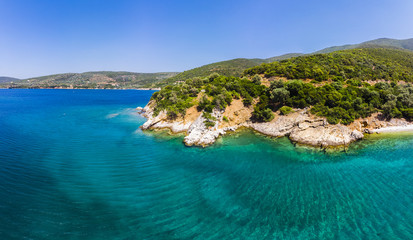 Strand von Kufala, Trikeri-Milina, Region Volos, Meerenge von Trikiri, Halbinsel Pilion, Pagaitischer Golf, Griechenland © David Brown