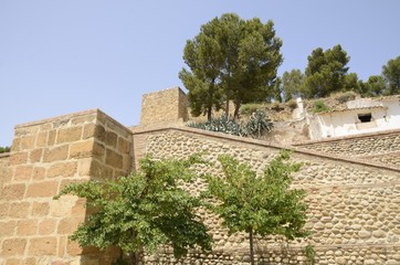 Fototapeta na wymiar Stone wall in Antequera, Andalusia, Spain