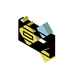 Gift isometric right top view 3D icon