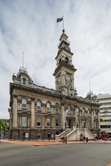 Dunedin's town hall and municipal offices in the CBD, South Island, New Zealand
