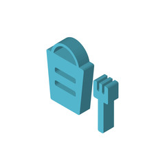 Sand bucket isometric right top view 3D icon
