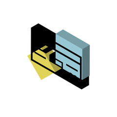 Cit card isometric right top view 3D icon