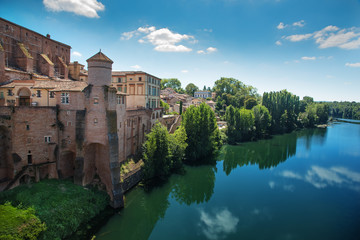 View of town Gaillac in France - obrazy, fototapety, plakaty