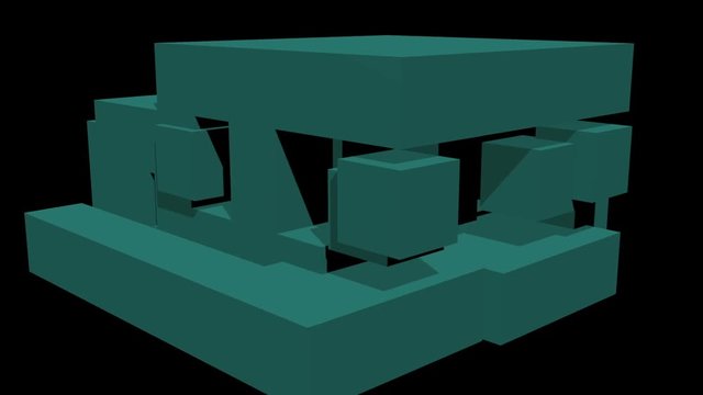 shape morphing - dynamic voxels 3D visualization