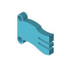 Towel isometric right top view 3D icon