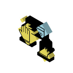 Tap isometric right top view 3D icon
