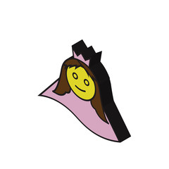 Bride isometric right top view 3D icon