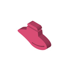 Hat isometric right top view 3D icon