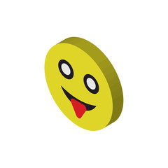 Tongue isometric right top view 3D icon