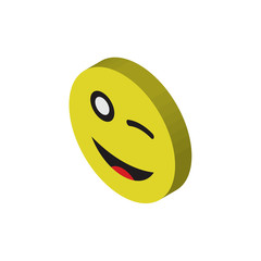 Wink isometric right top view 3D icon