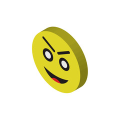 Bad isometric right top view 3D icon